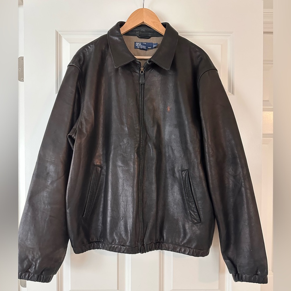 Polo Ralph Lauren Black Leather Jacket